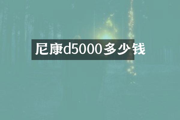 尼康d5000多少钱