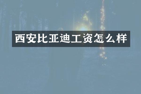 西安比亚迪工资怎么样