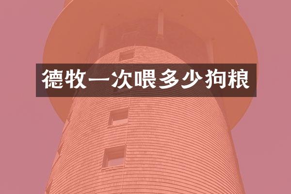 德牧一次喂多少狗粮