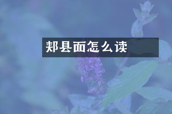 郏县饸饹面怎么读