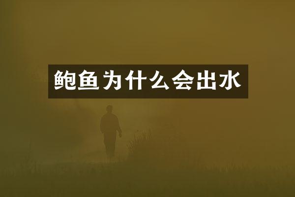 鲍鱼为什么会出水