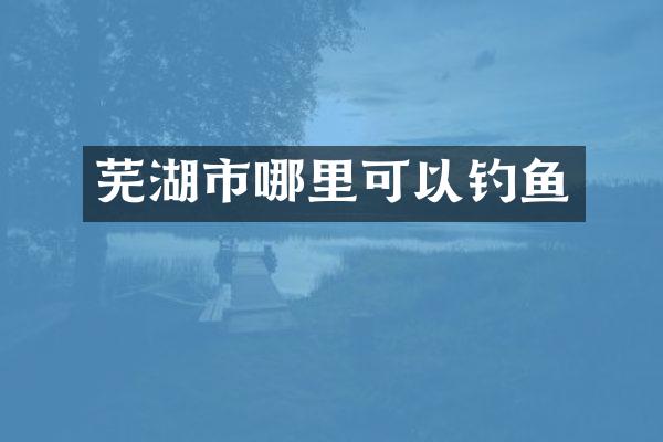 芜湖市哪里可以钓鱼