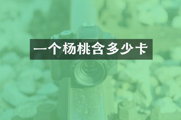 一个杨桃含多少卡