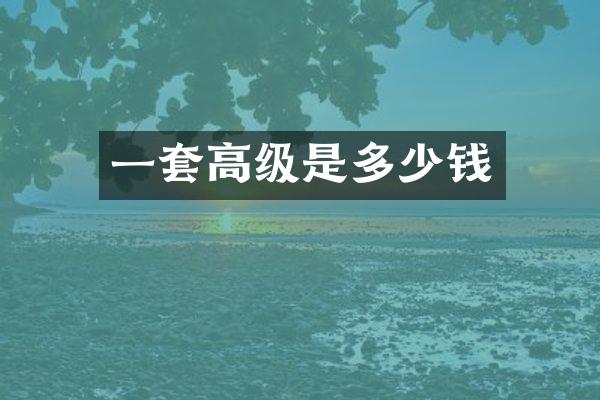 一套高级是多少钱