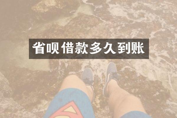 省呗借款多久到账