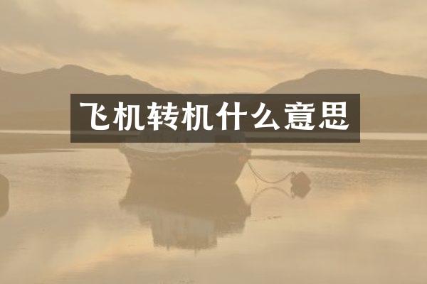 飞机转机什么意思
