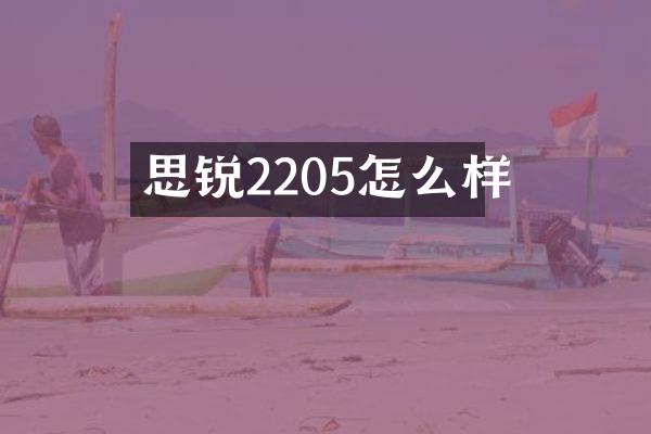 思锐2205怎么样