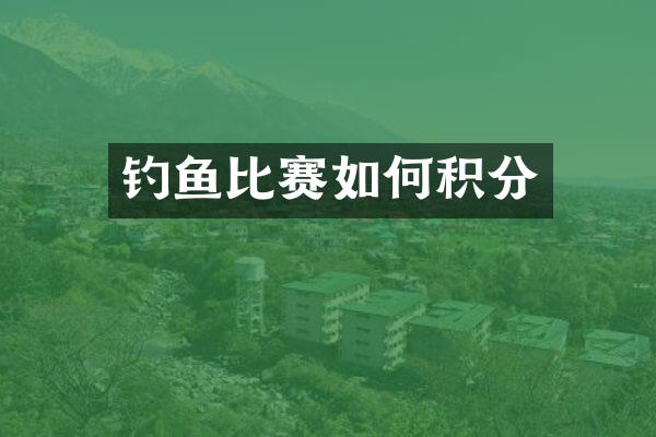 钓鱼比赛如何积分