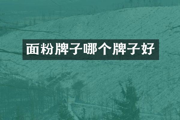 面粉牌子哪个牌子好
