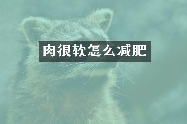 肉很软怎么减肥
