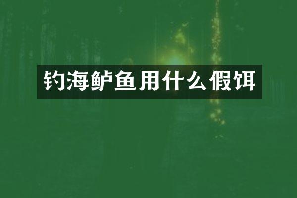 钓海鲈鱼用什么假饵