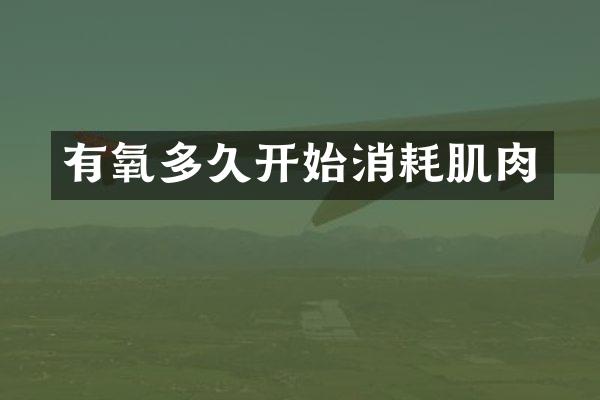 有氧多久开始消耗肌肉