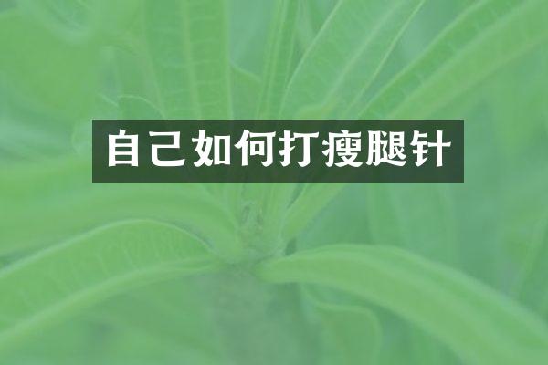 自己如何打瘦腿针