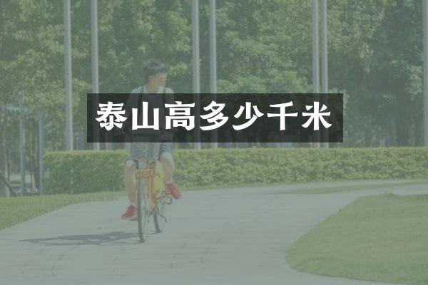 泰山高多少千米