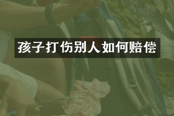 孩子打伤别人如何赔偿