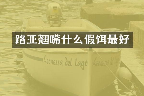 路亚翘嘴什么假饵最好