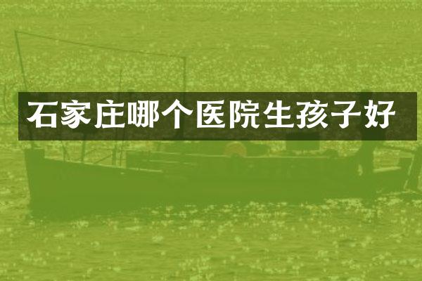 石家庄哪个医院生孩子好