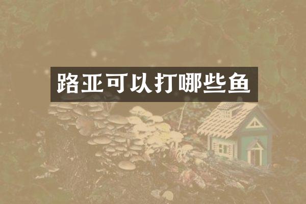 路亚可以打哪些鱼
