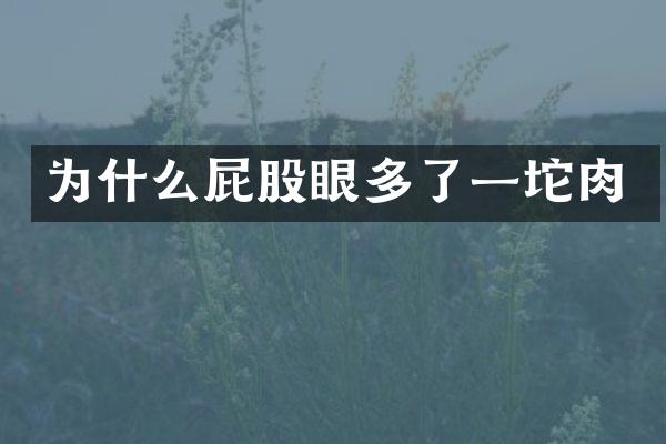为什么屁股眼多了一坨肉