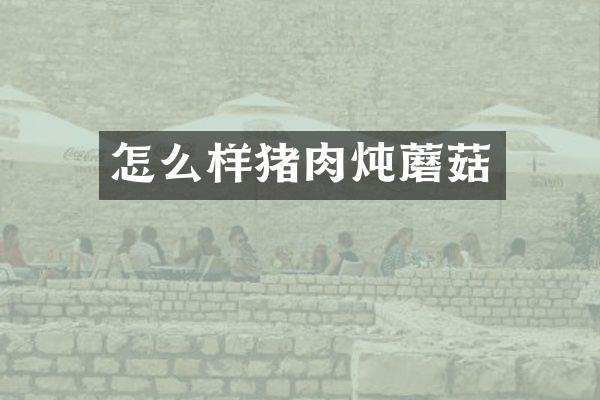 怎么样猪肉炖蘑菇