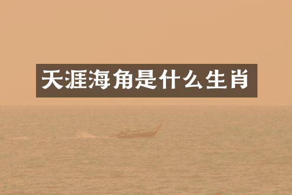 天涯海角是什么生肖