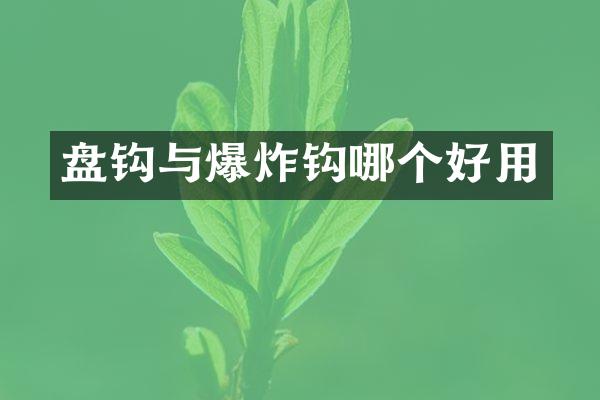 盘钩与爆炸钩哪个好用