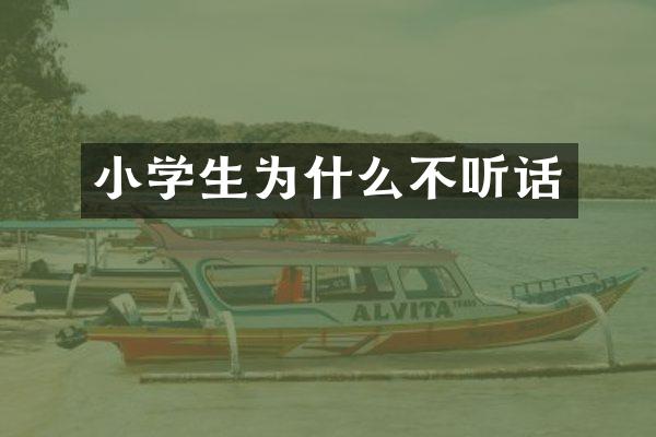 小学生为什么不听话