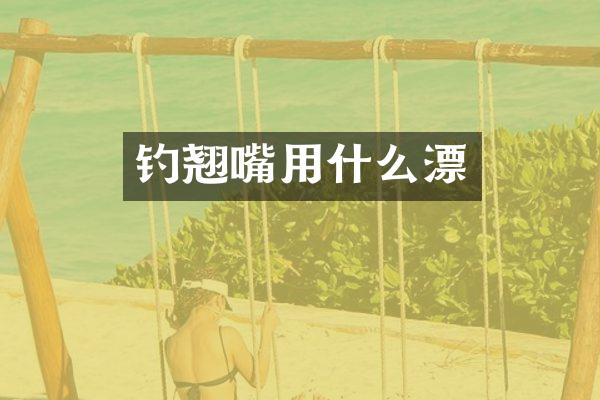 钓翘嘴用什么漂