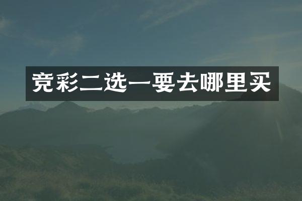 竞彩二选一要去哪里买
