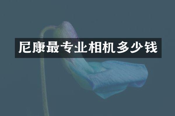 尼康最专业相机多少钱