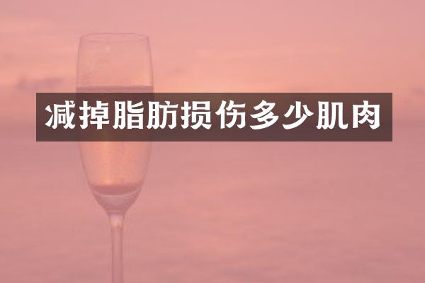 减掉脂肪损伤多少肌肉