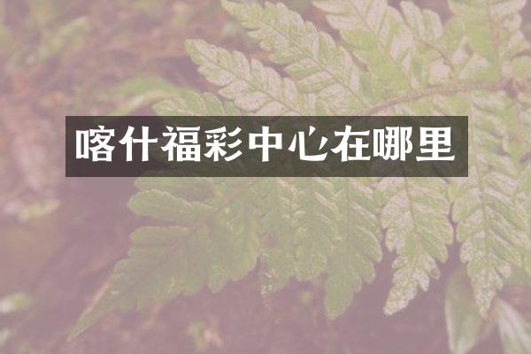 喀什中心在哪里