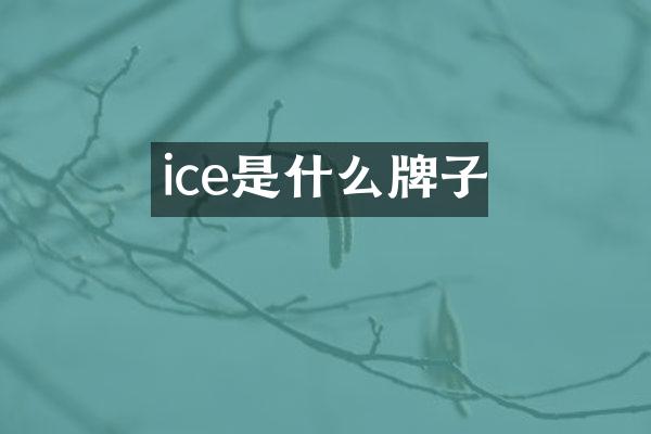 ice是什么牌子