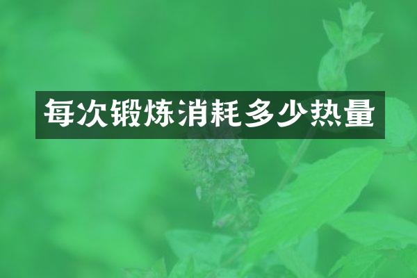 每次锻炼消耗多少热量