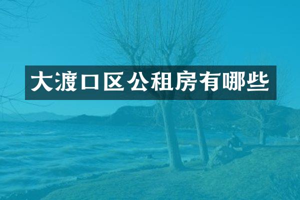 大渡口区公租房有哪些
