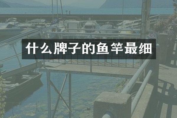 什么牌子的鱼竿最细