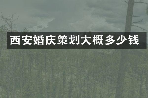 西安婚庆策划大概多少钱