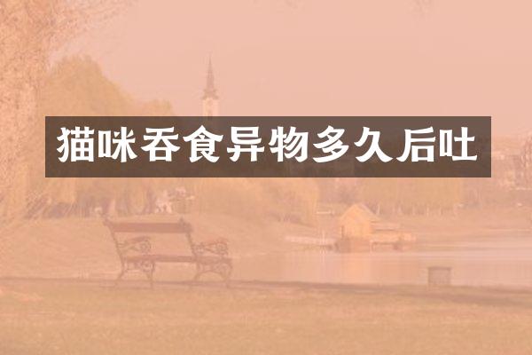 猫咪吞食异物多久后吐