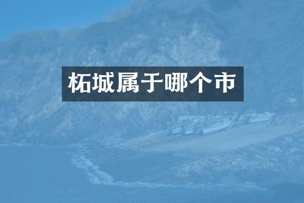 柘城属于哪个市