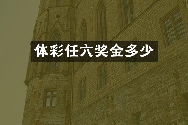 体彩任六奖金多少