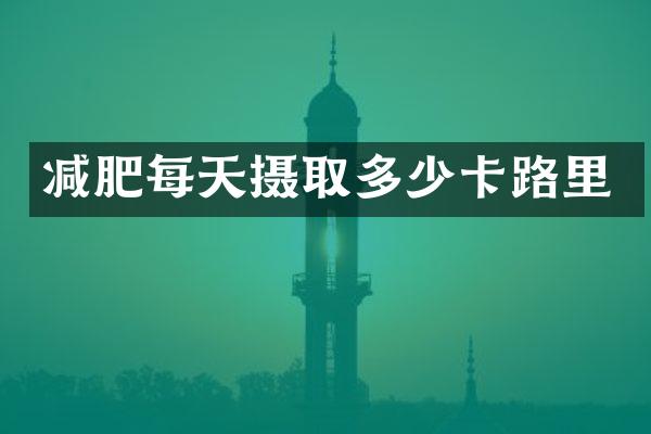 减肥每天摄取多少卡路里