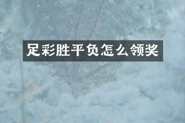 足彩胜平负怎么领奖