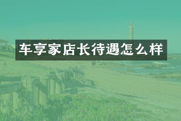 车享家店长待遇怎么样