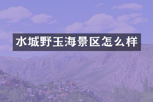 水城野玉海景区怎么样