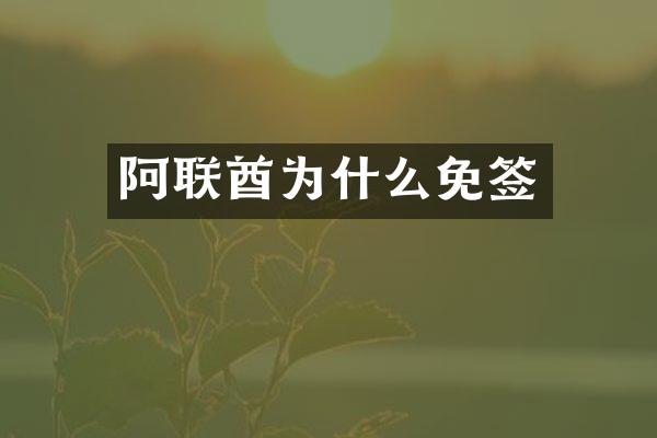 阿联酋为什么免签