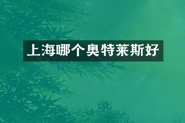 上海哪个奥特莱斯好