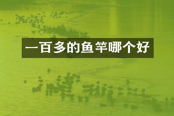 一百多的鱼竿哪个好