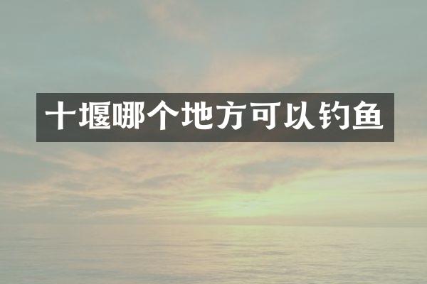 十堰哪个地方可以钓鱼