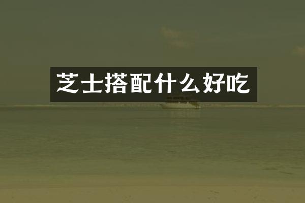 芝士搭配什么好吃