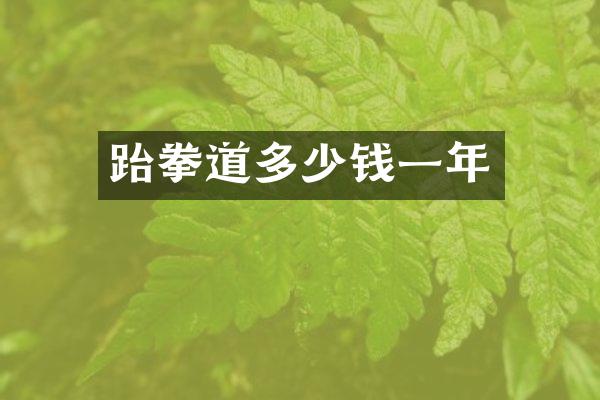 跆拳道多少钱一年